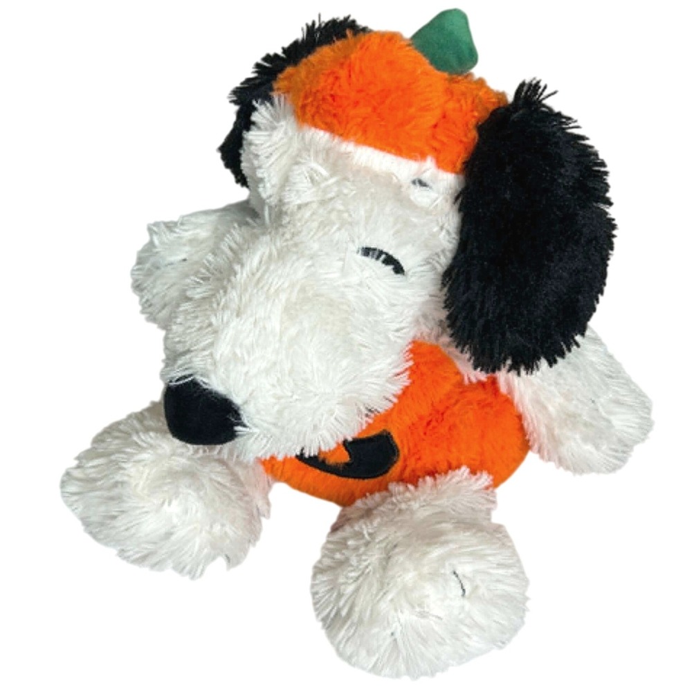 Warmies Peanuts Snoopy Pumpkin Halloween Microwaveable Lavender Plush 13in
